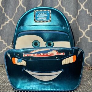💙 Cars Dinoco Blue 🚙 Grotto Exclusive Disney Pixar Cars LOUNGEFLY backpack 💙